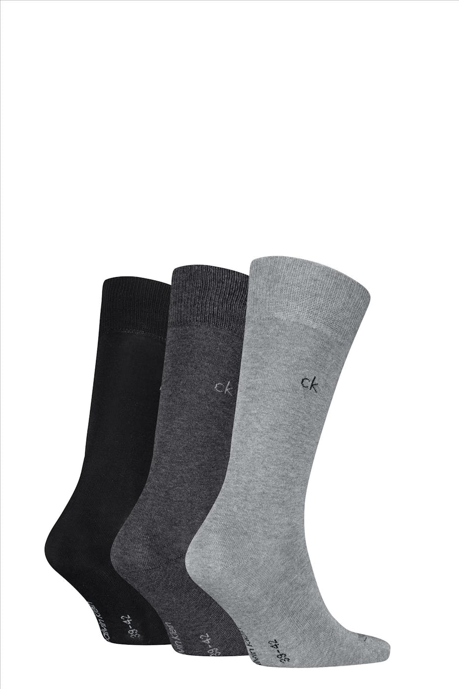 Calvin Klein - Zwart-Grijze 3-pack sokken, maat: 43-46