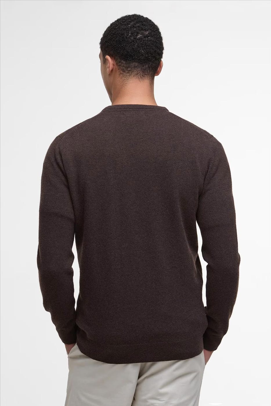 Barbour - Donkerbruine Essential trui
