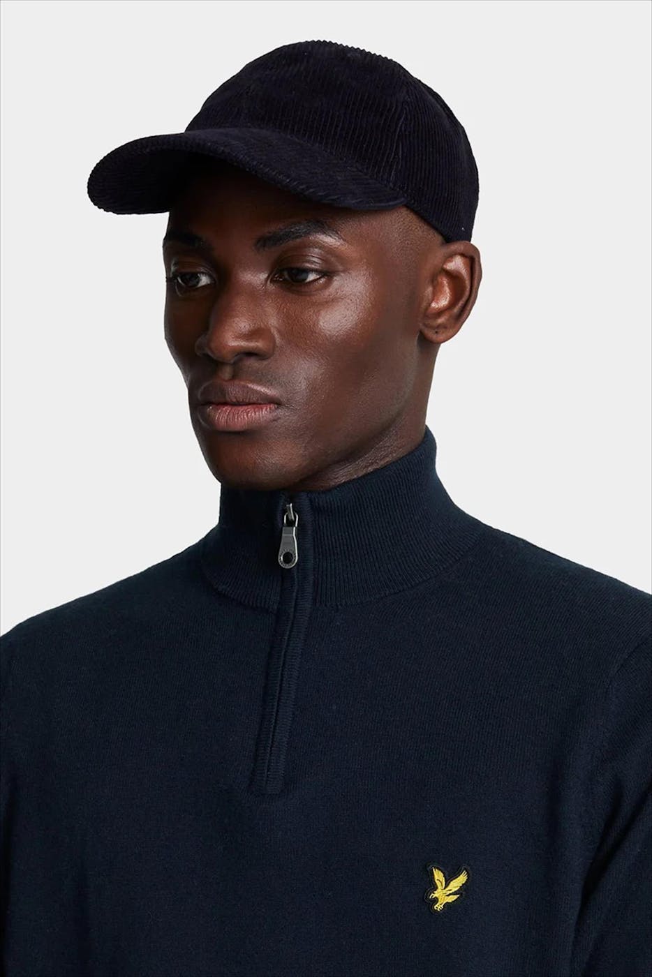 Lyle & Scott - Donkerblauwe Quarter Zip trui