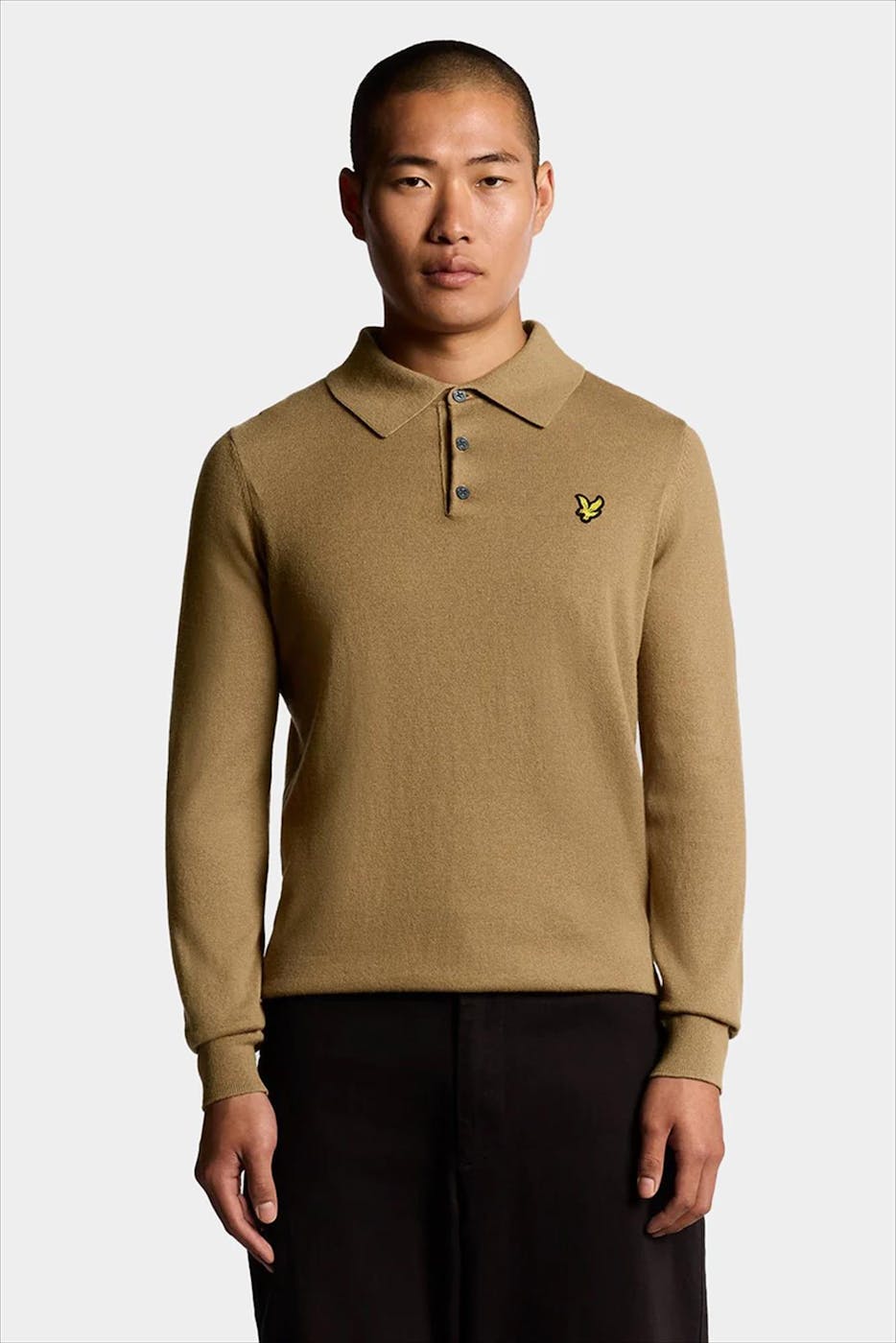 Lyle & Scott - Camel Long Sleeve polotrui
