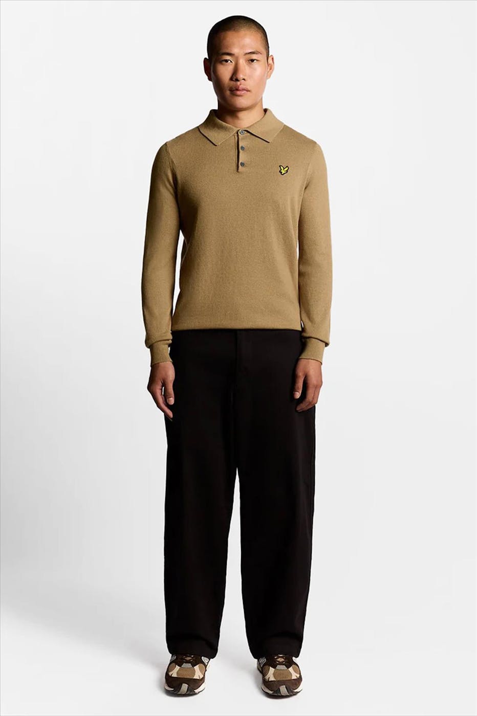 Lyle & Scott - Camel Long Sleeve polotrui