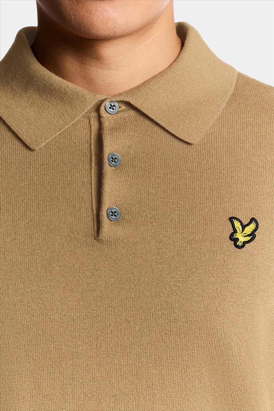 Lyle & Scott - Camel Long Sleeve polotrui