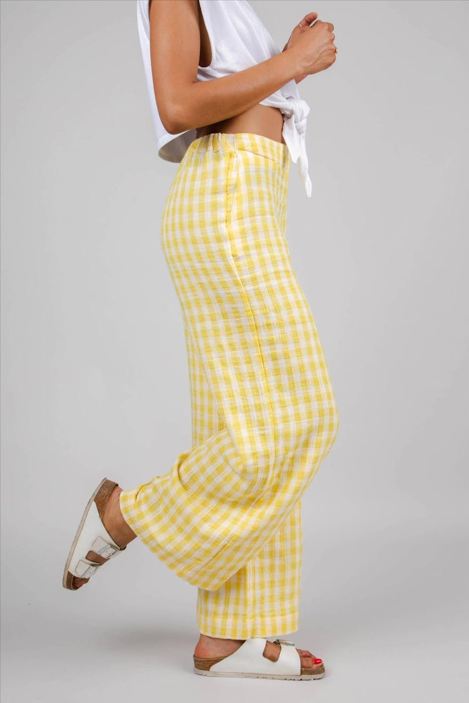 Brava - Ecru-gele Lorena broek