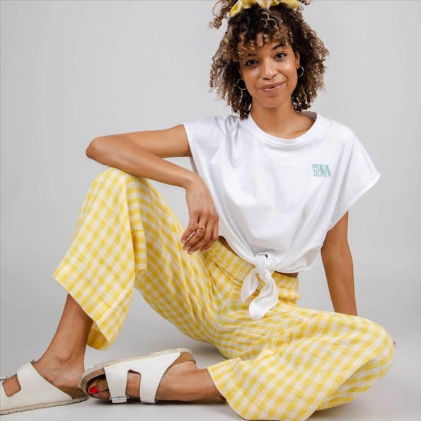 Brava - Ecru-gele Lorena broek