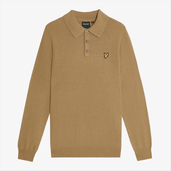 Lyle & Scott - Camel Long Sleeve polotrui