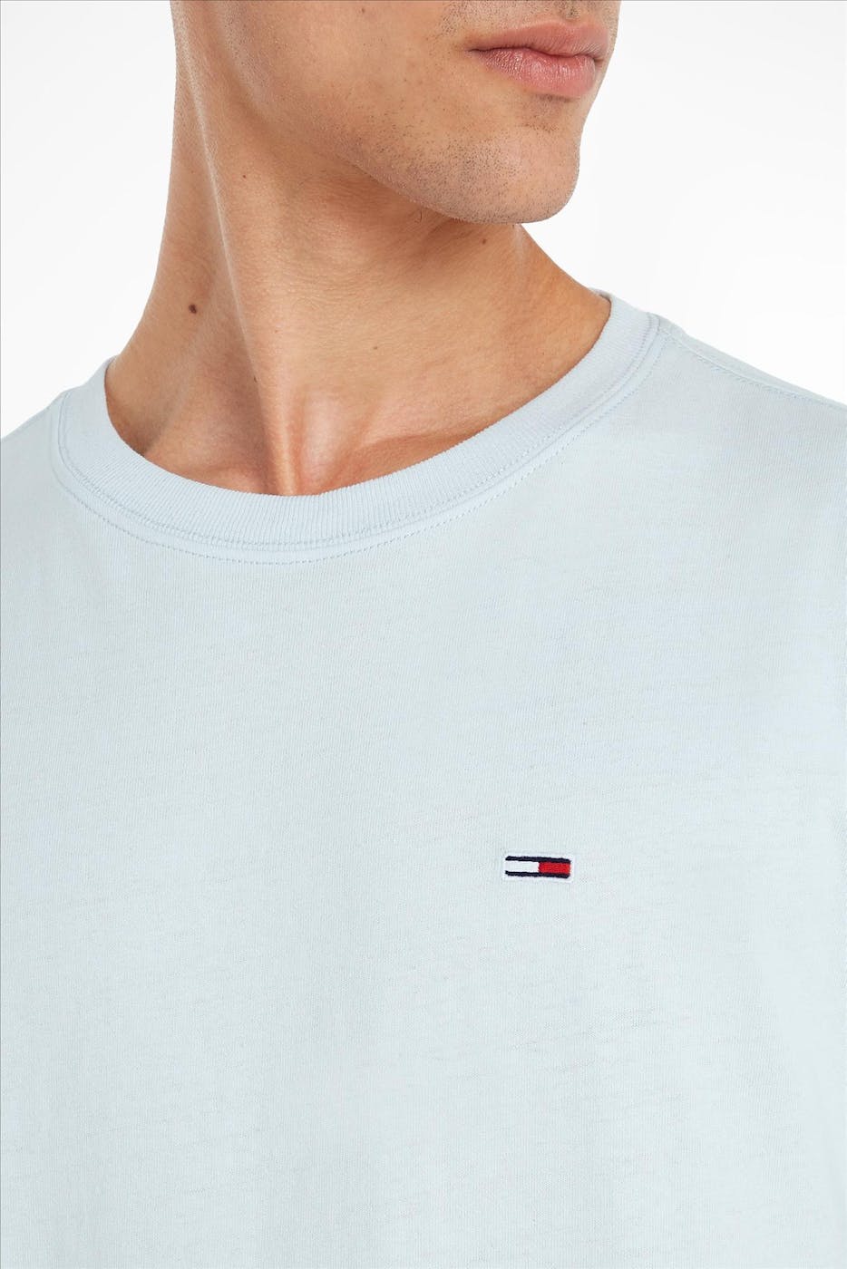 Tommy Jeans - Lichtblauwe Classic Icon T-shirt