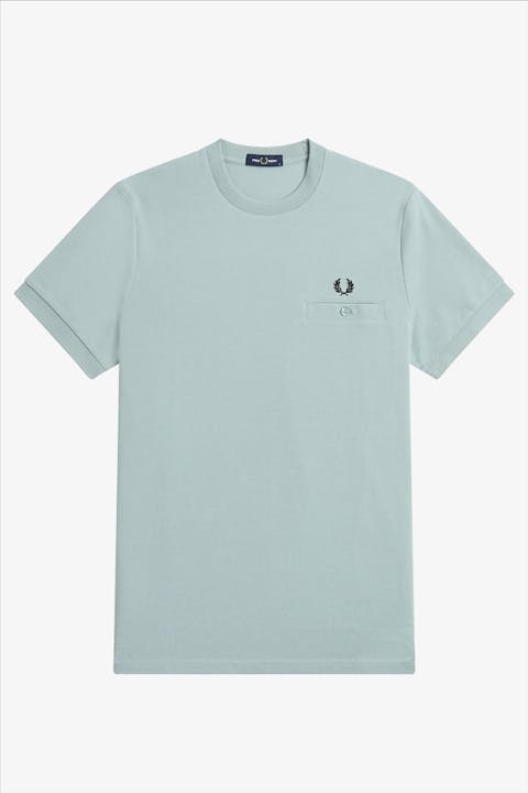 Fred Perry - Lichtblauwe Pocket Detail Pique T-shirt