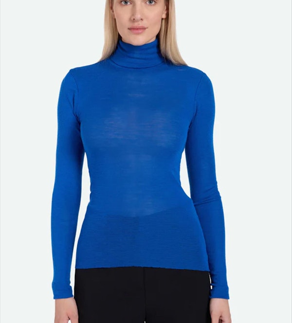 Minimum - Blauwe Pernilles rolkraag