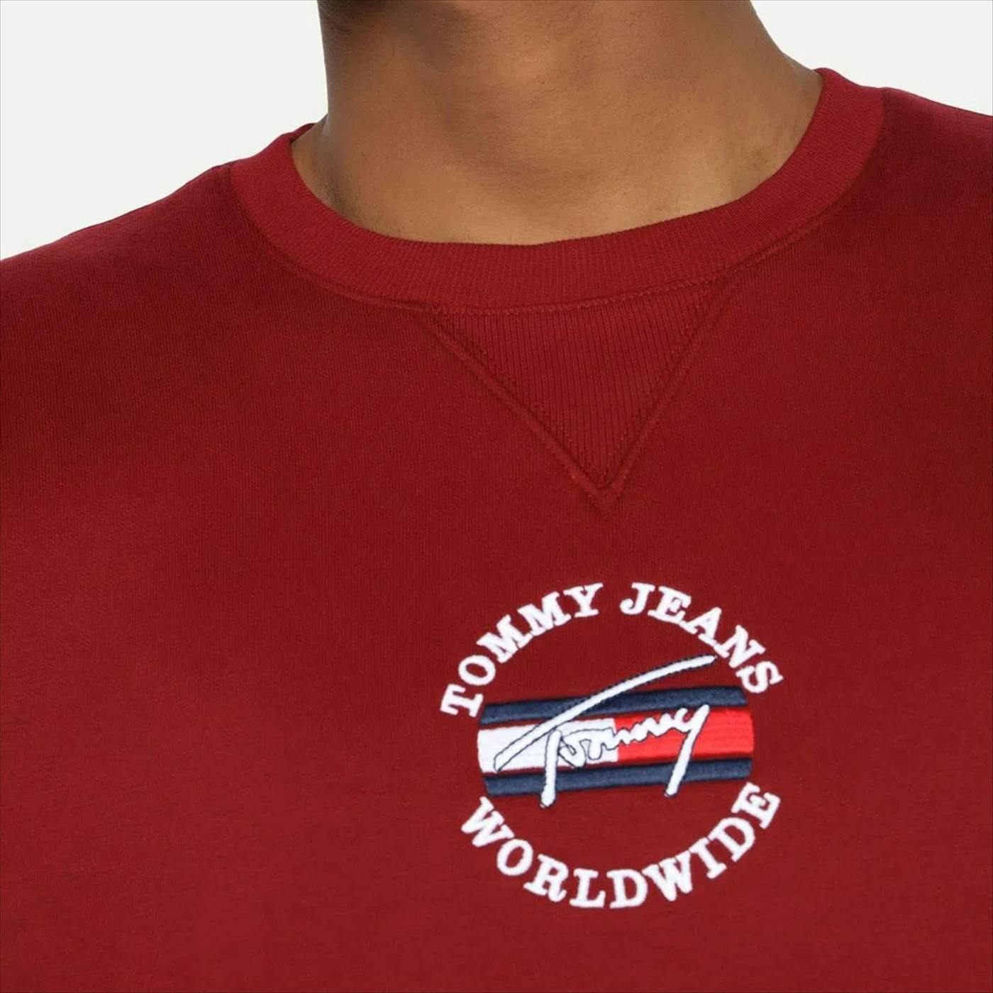 Tommy Jeans - Bordeaux TJM Timeless Tommy 2 Crew sweater