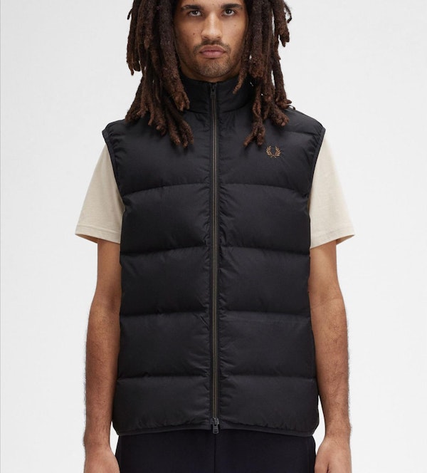 Fred Perry - Zwarte Insulated bodywarmer