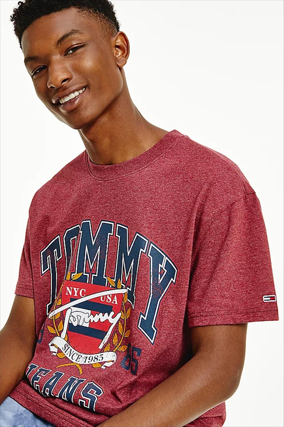 Tommy Jeans - Bordeaux TJM Vintage Washed College T-shirt