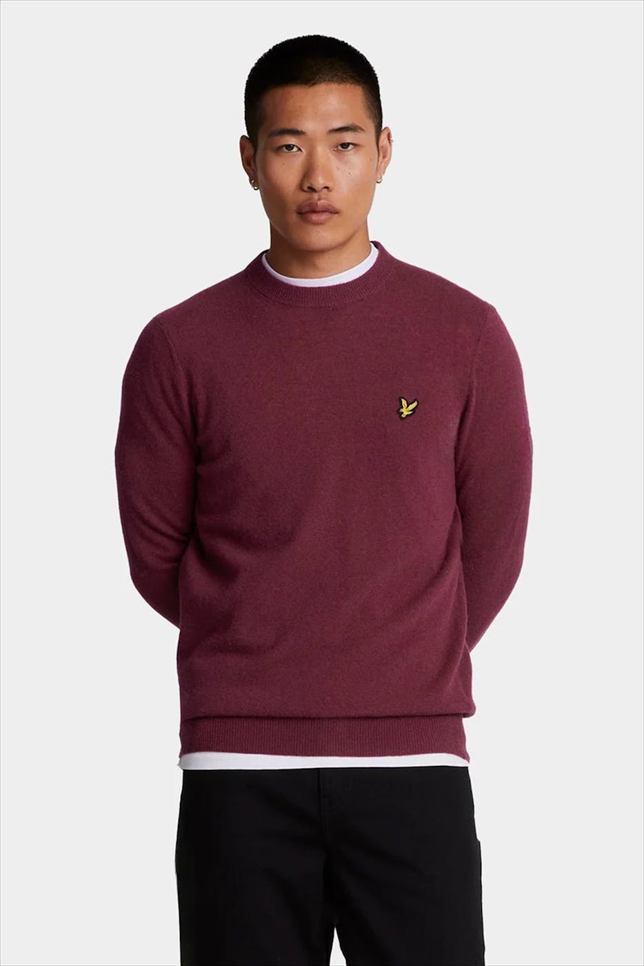 Lyle & Scott - Bordeaux Lambswool Blend trui