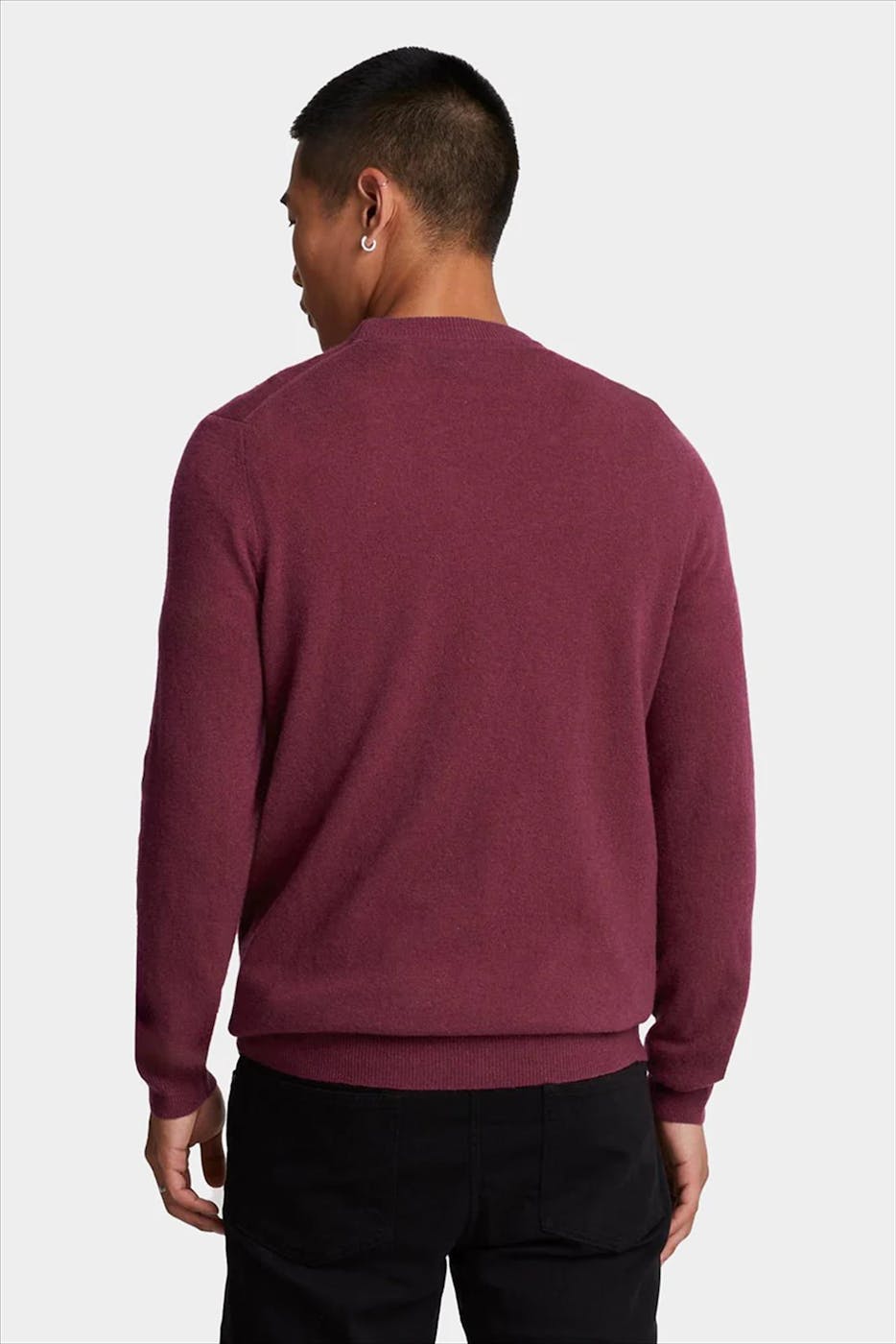 Lyle & Scott - Bordeaux Lambswool Blend trui