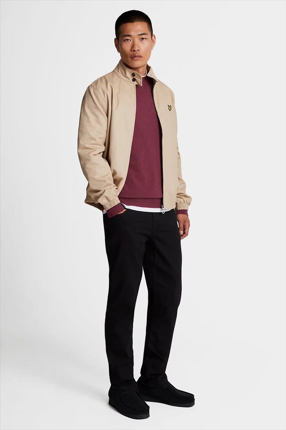 Lyle & Scott - Bordeaux Lambswool Blend trui