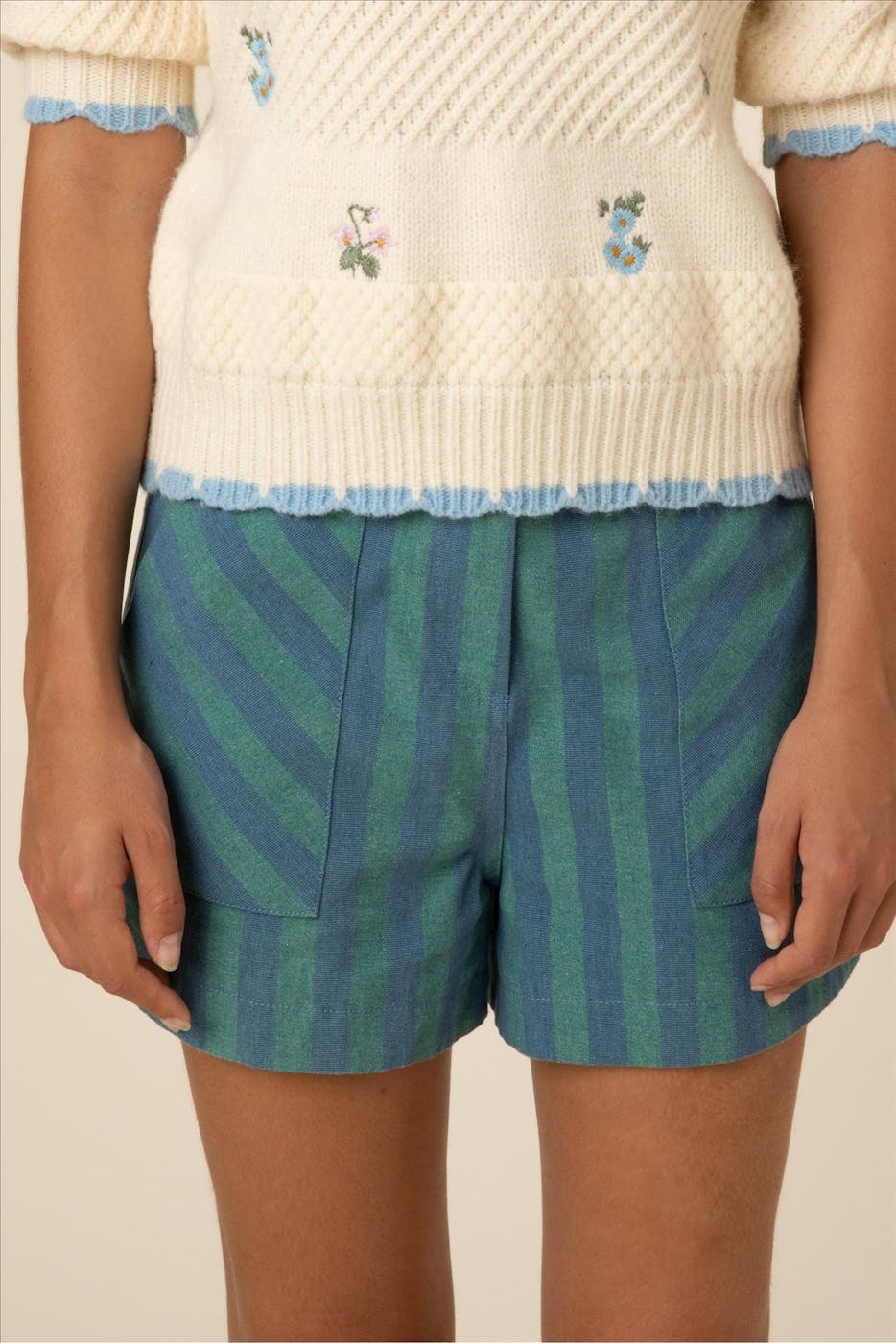 FRNCH - Groen-blauwe Tiffany short