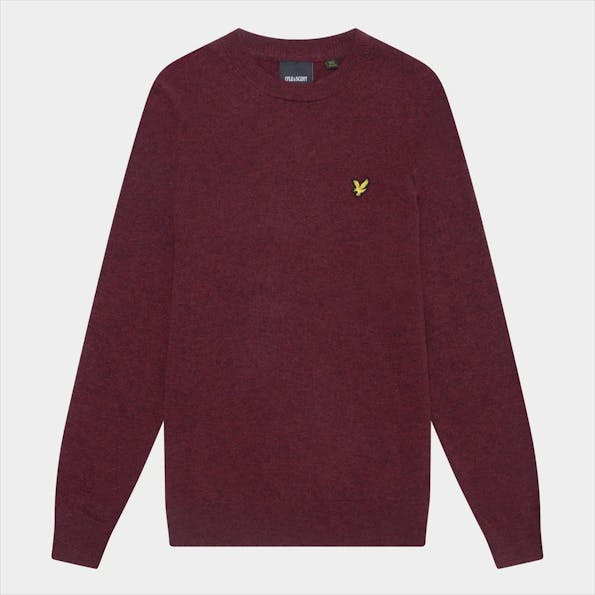 Lyle & Scott - Bordeaux Lambswool Blend trui