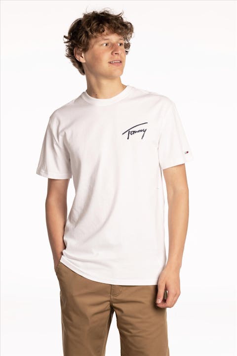 Tommy Jeans - Witte Signature T-shirt