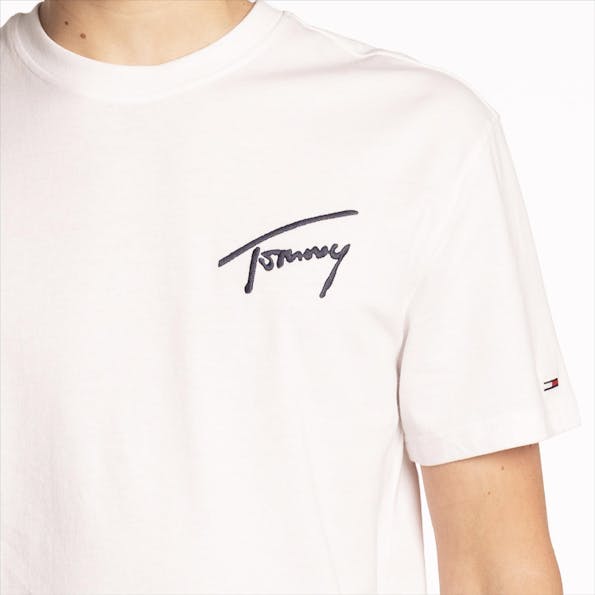 Tommy Jeans - Witte Signature T-shirt