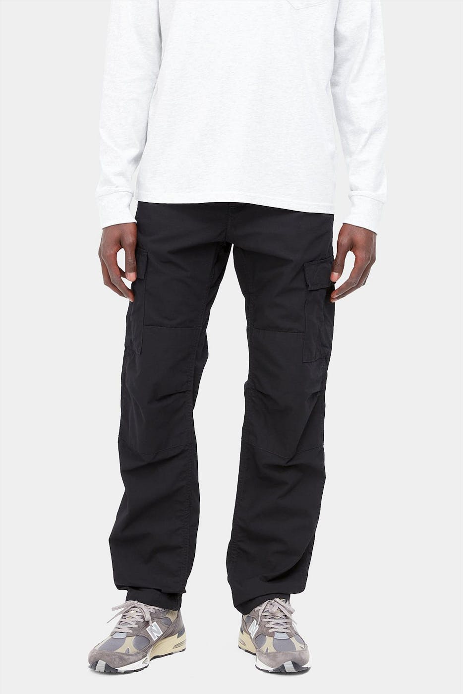 Carhartt WIP - Zwarte 'Aviation Pant' cargo pants