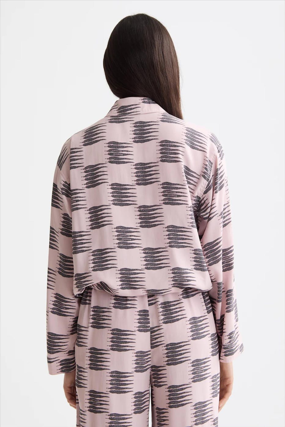 Scotch & Soda - Lichtroze Printed Utility blouse
