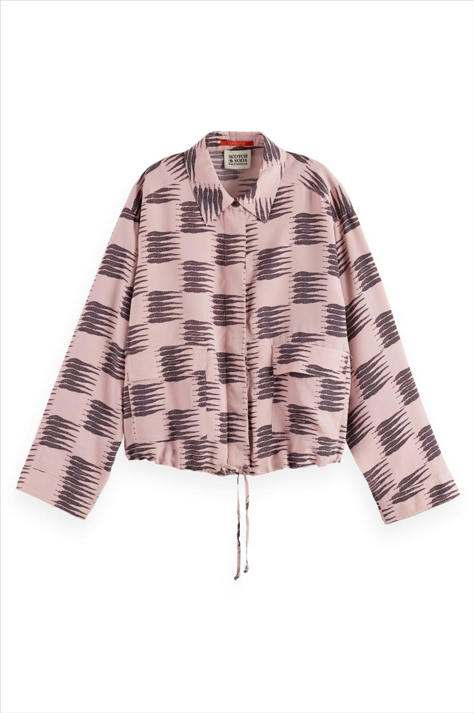 Scotch & Soda - Lichtroze Printed Utility blouse