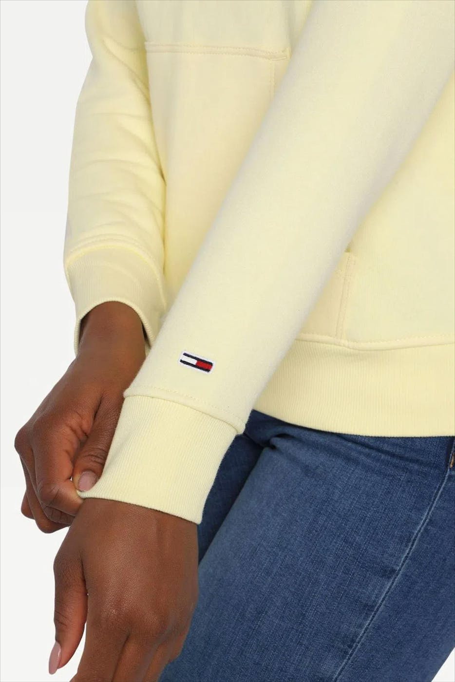 Tommy Jeans - Gele TJW Linear Logo hoodie