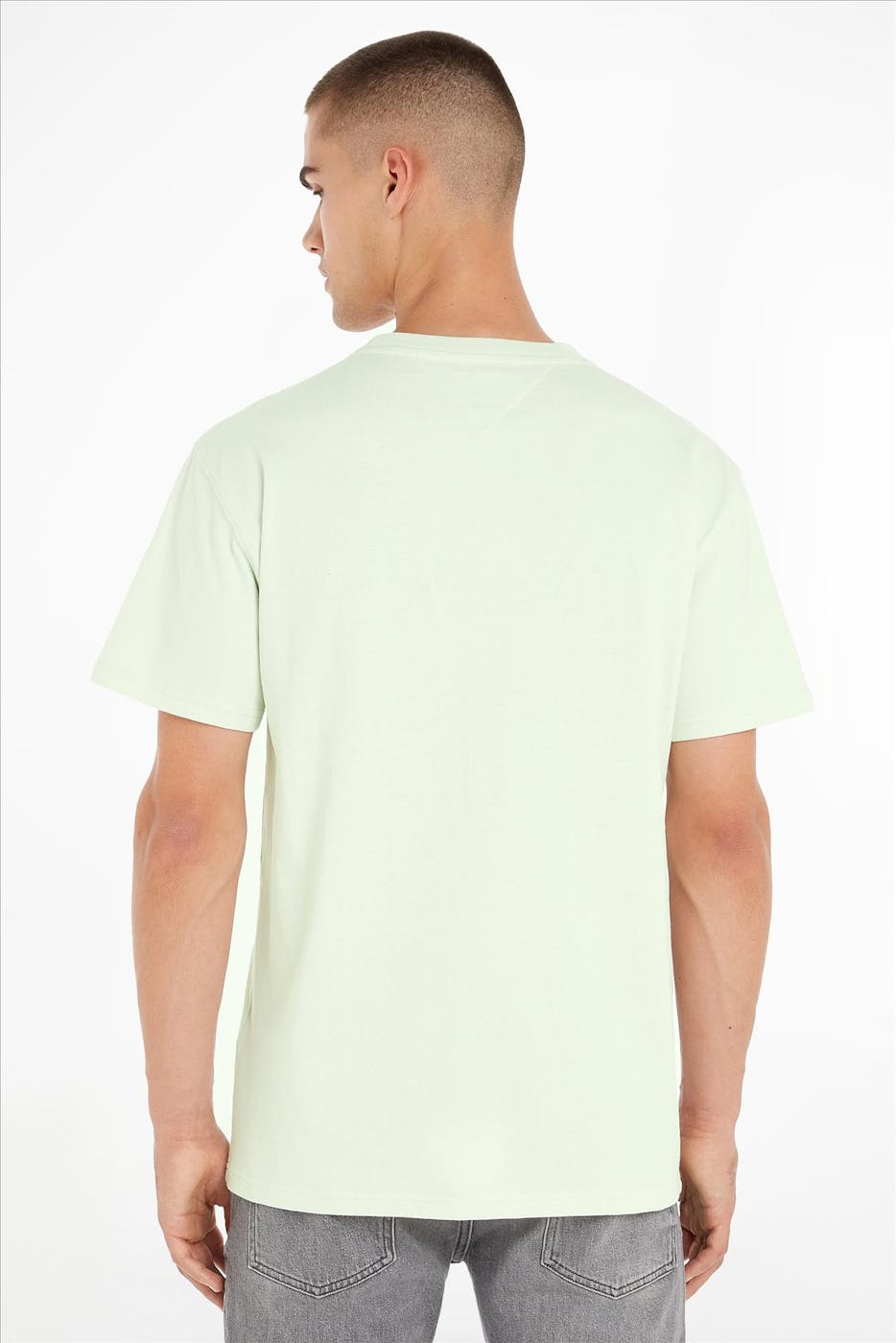 Tommy Jeans - Lichtgroene Classic Icon T-shirt