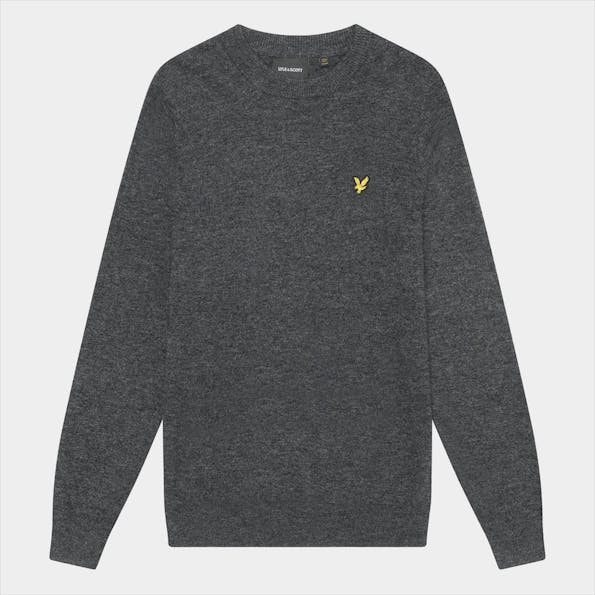 Lyle & Scott - Donkergrijze Crew Neck trui
