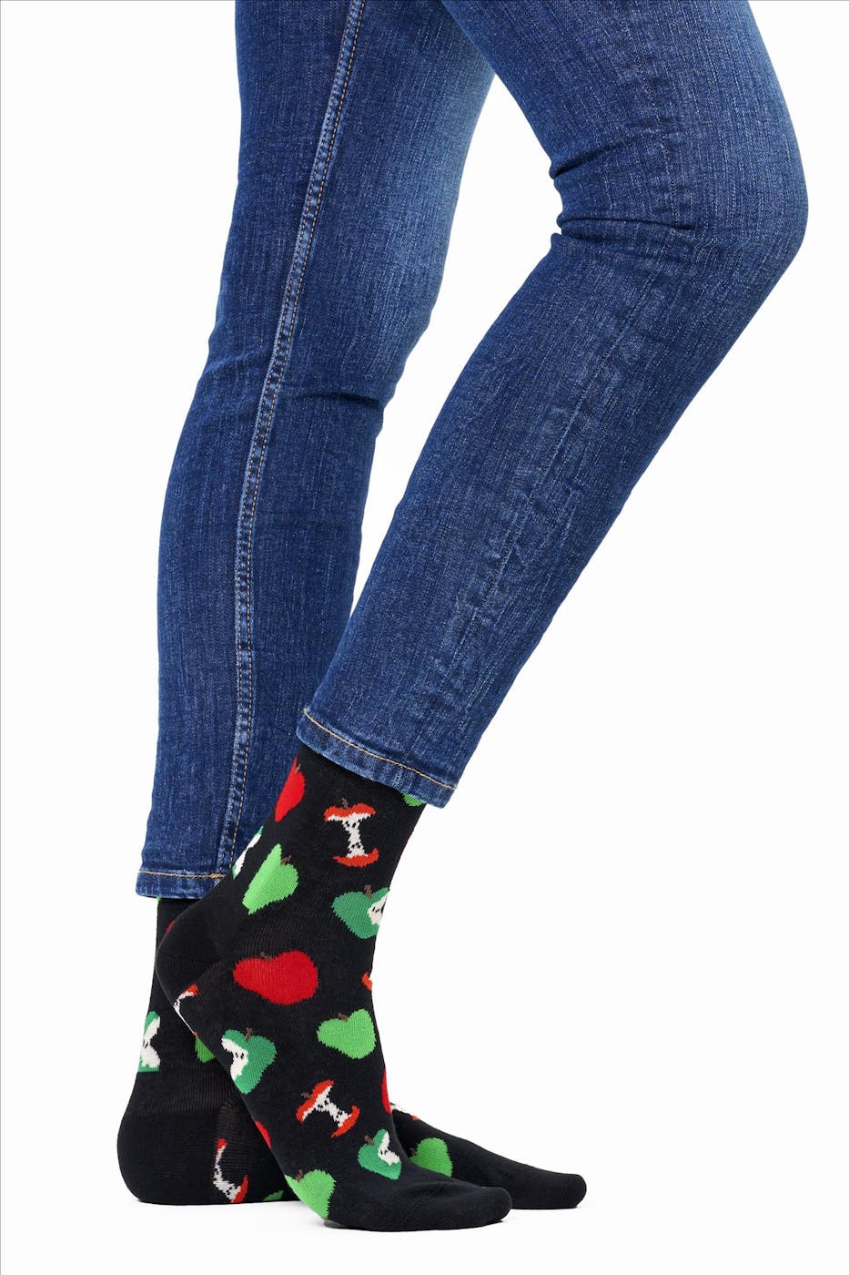 Happy Socks - Zwarte Apple sokken, maat: 36-40