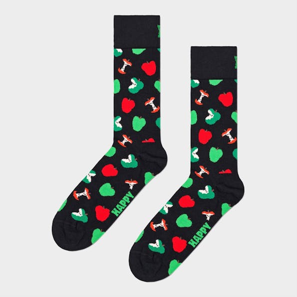 Happy Socks - Zwarte Apple sokken, maat: 36-40