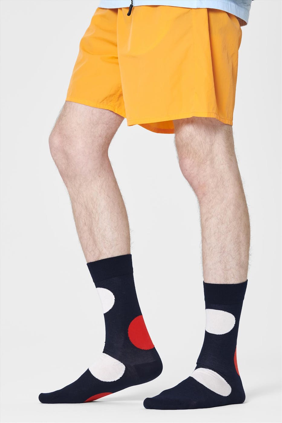 Happy Socks - Donkerblauwe Jumbo Dot sokken, maat: 41-46