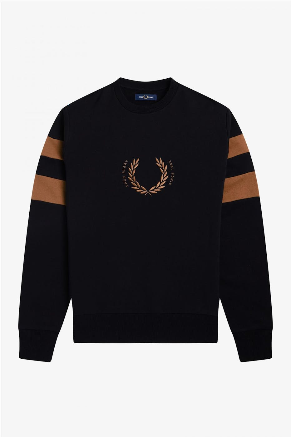 Fred Perry - Zwart-bruine Bold Tipped Sweater
