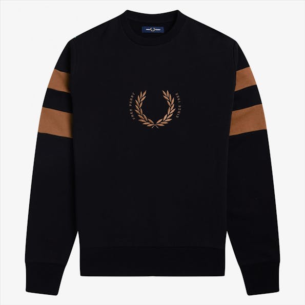 Fred Perry - Zwart-bruine Bold Tipped Sweater