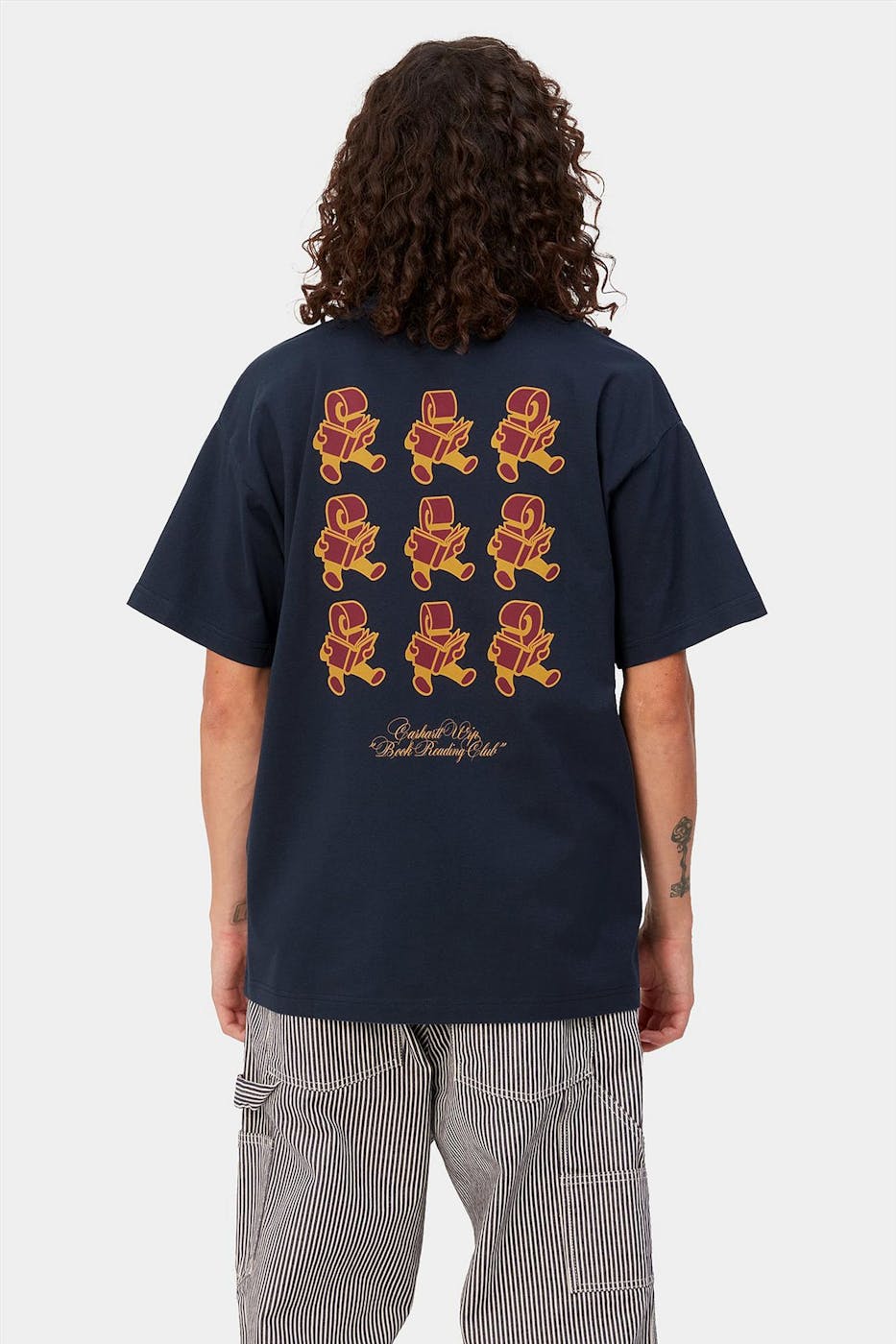 Carhartt WIP - Donkerblauwe Reading Club T-shirt
