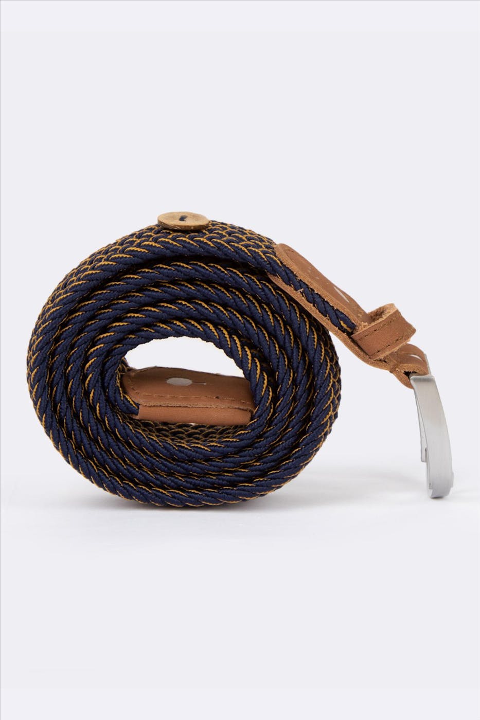 Faguo - Donkerblauw-bruine Gevlochten riem