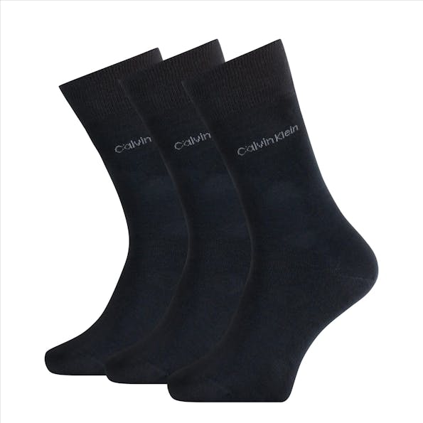 Calvin Klein - Donkerblauwe 3-pack sokken, maat: one size
