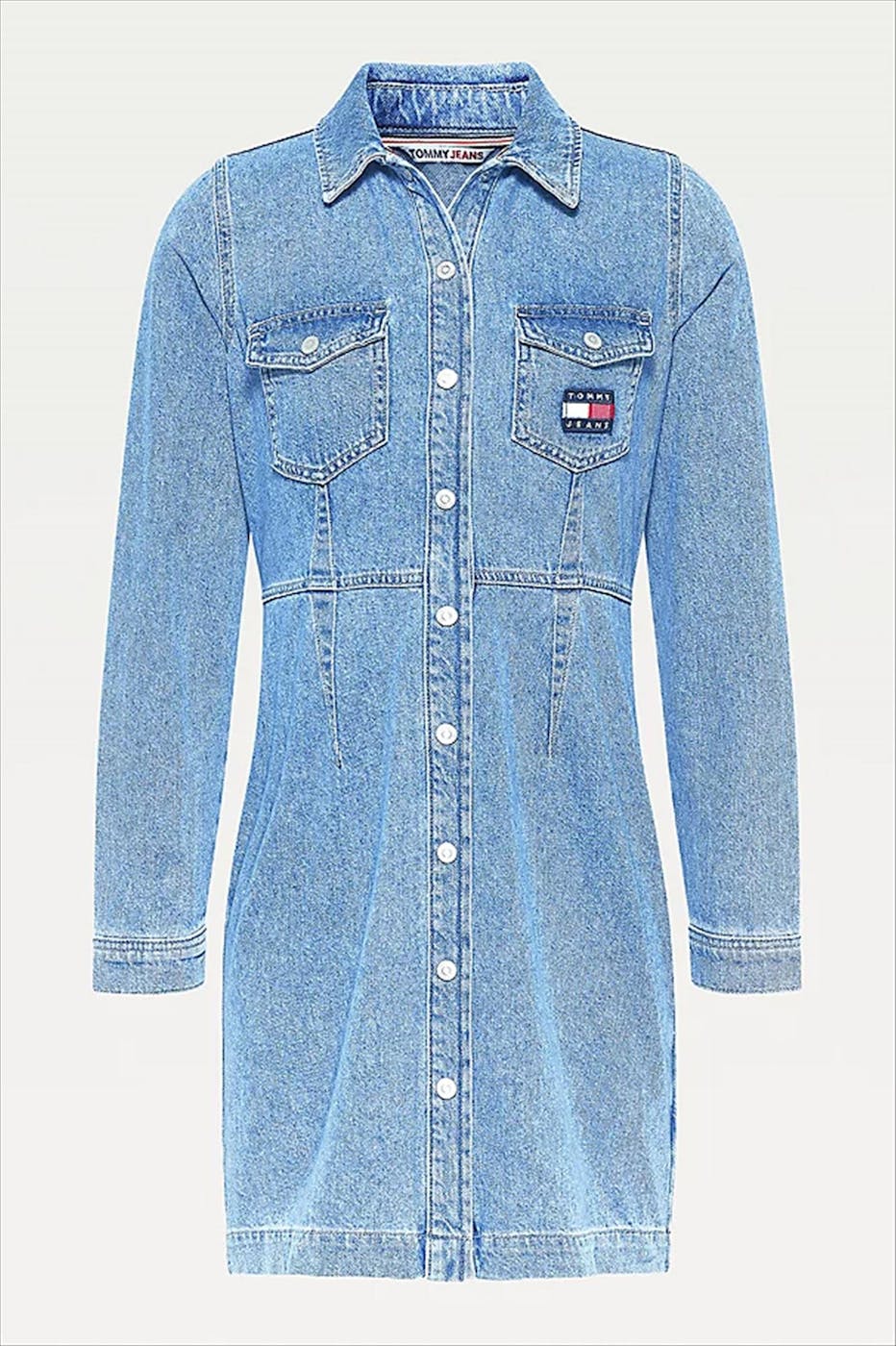 Tommy Jeans - Lichtblauw TJW Slim Denim jurk