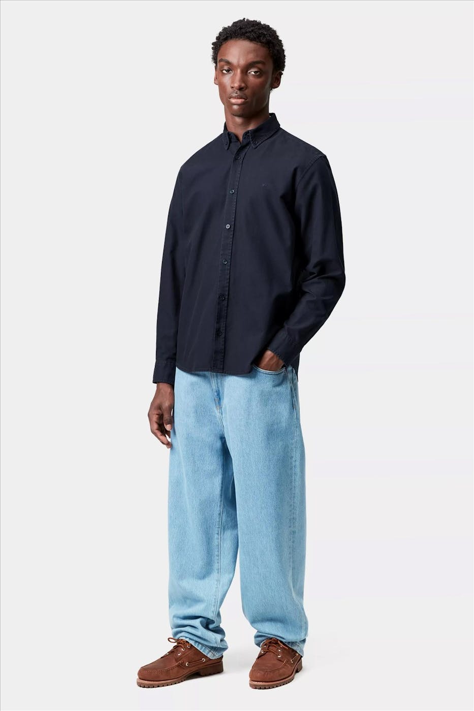 Carhartt WIP - Donkerblauw Bolton hemd