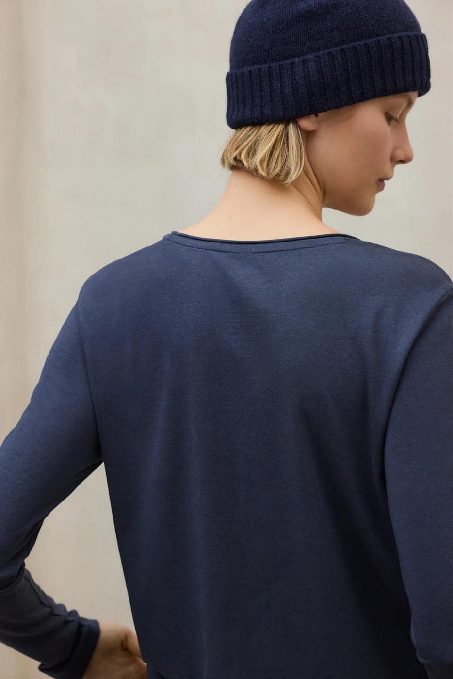 ECOALF - Donkerblauwe Cale longsleeve