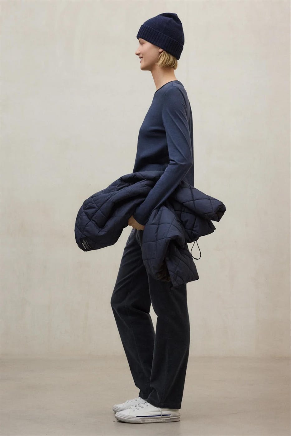 ECOALF - Donkerblauwe Cale longsleeve