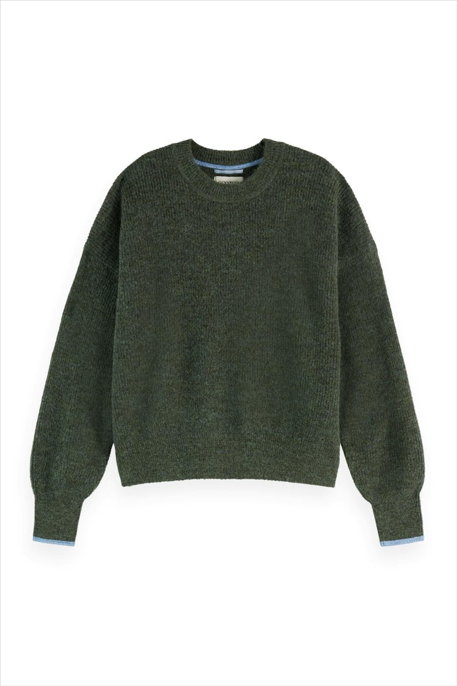 Scotch & Soda - Donkergroene Fuzzy trui