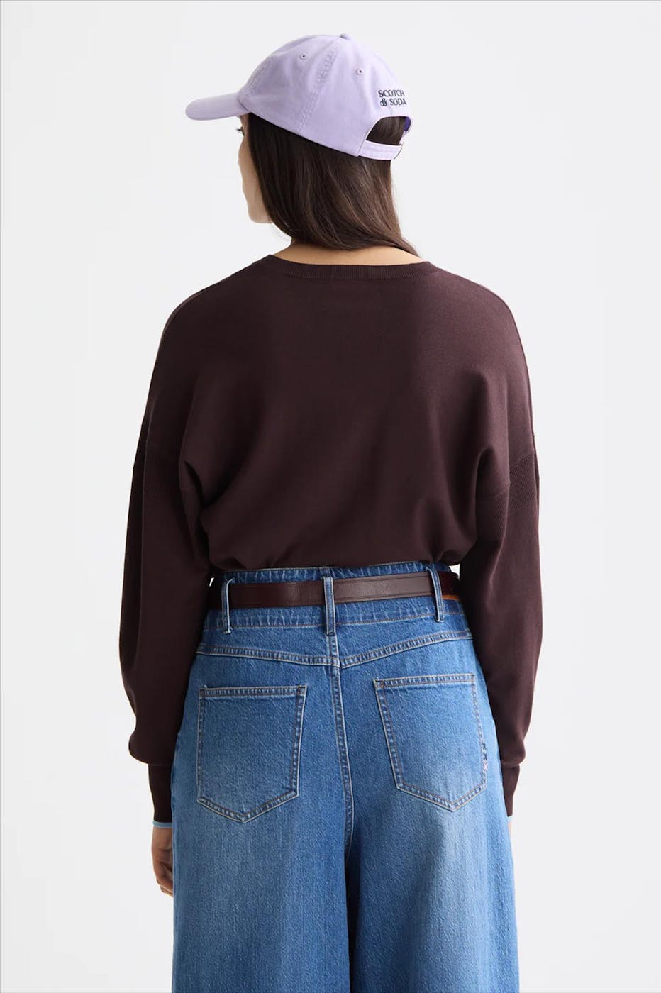 Scotch & Soda - Donkerbordeau V-hals trui