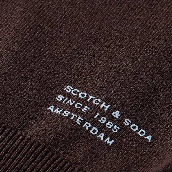 Scotch & Soda - Donkerbordeau V-hals trui