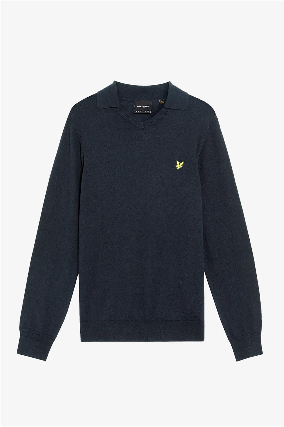 Lyle & Scott - Donkerblauwe Football Collar trui