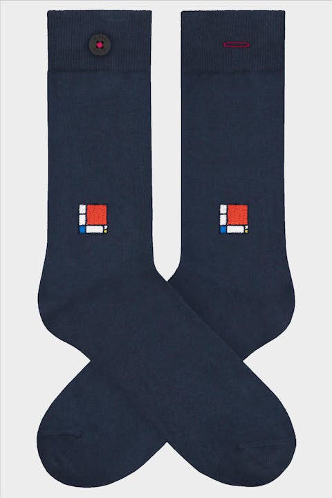 A'dam - Donkerblauwe Moos sokken, maat: 41-46