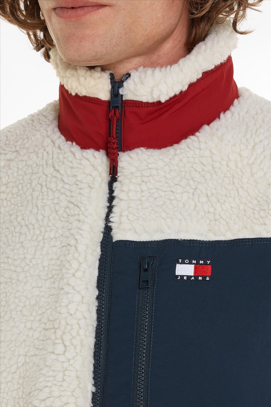Tommy Jeans - Ecru Outdoor Teddy jas