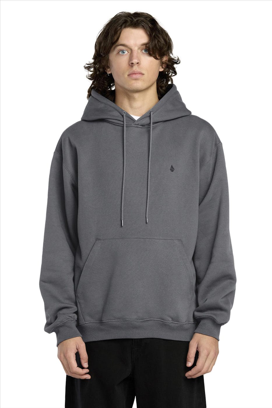 Volcom - Donkergrijze Single Stone hoodie