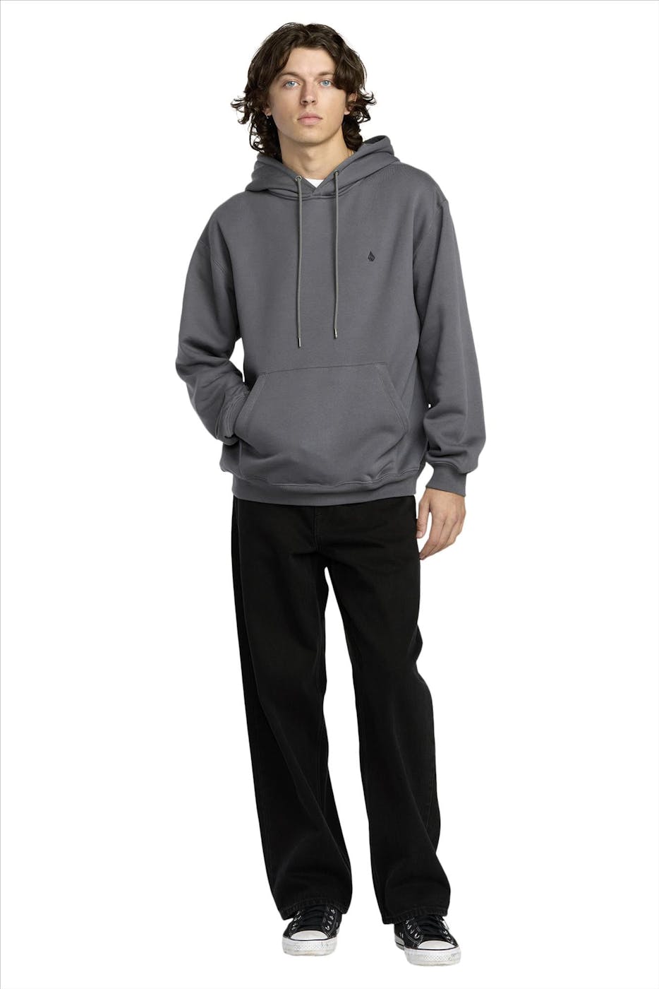 Volcom - Donkergrijze Single Stone hoodie