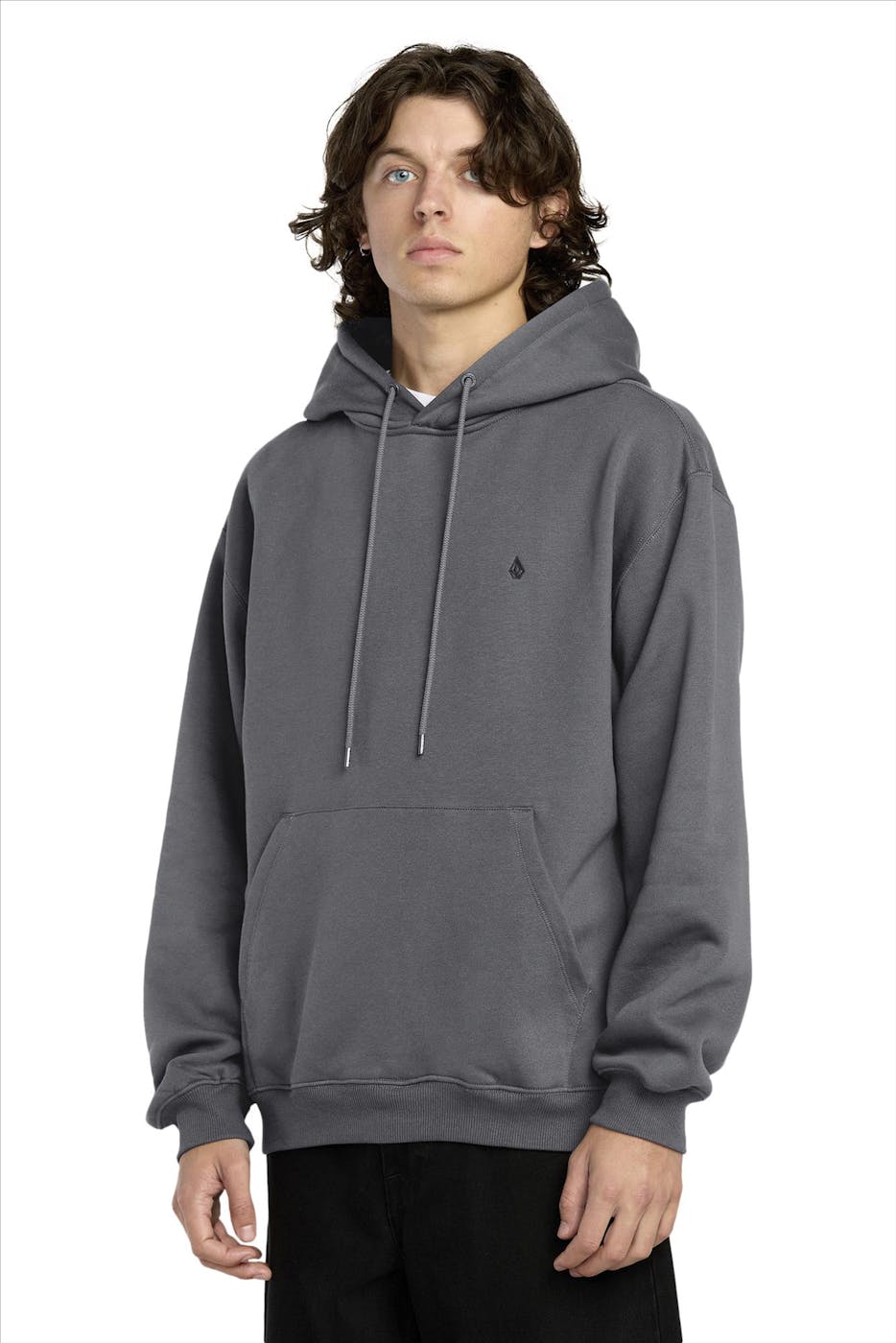 Volcom - Donkergrijze Single Stone hoodie
