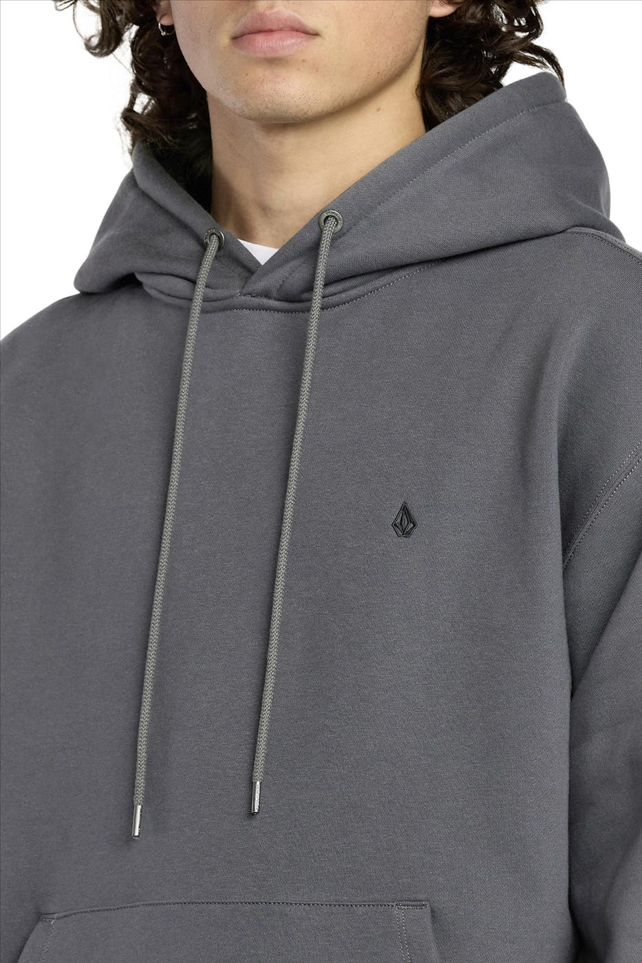 Volcom - Donkergrijze Single Stone hoodie